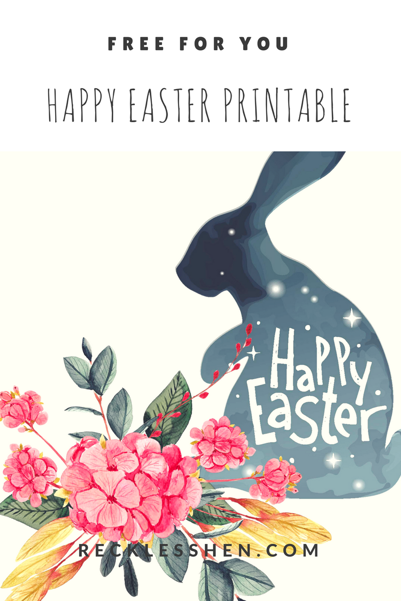 Free Easter printable from RecklessHen